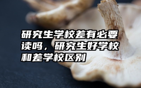 研究生学校差有必要读吗，研究生好学校和差学校区别